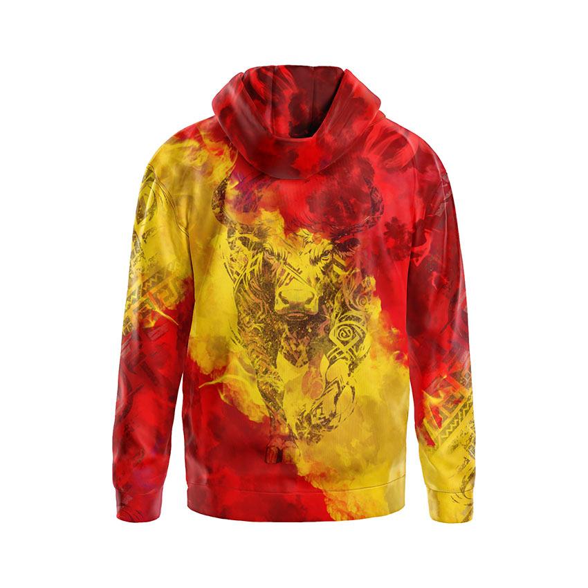 Men's Spain Flag Graphic Hoodie Fleece Lined Spanish Souvenir Sweatshirt