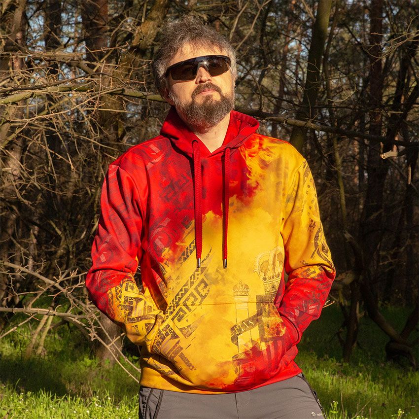 Men's Spain Flag Graphic Hoodie Fleece Lined Spanish Souvenir Sweatshirt