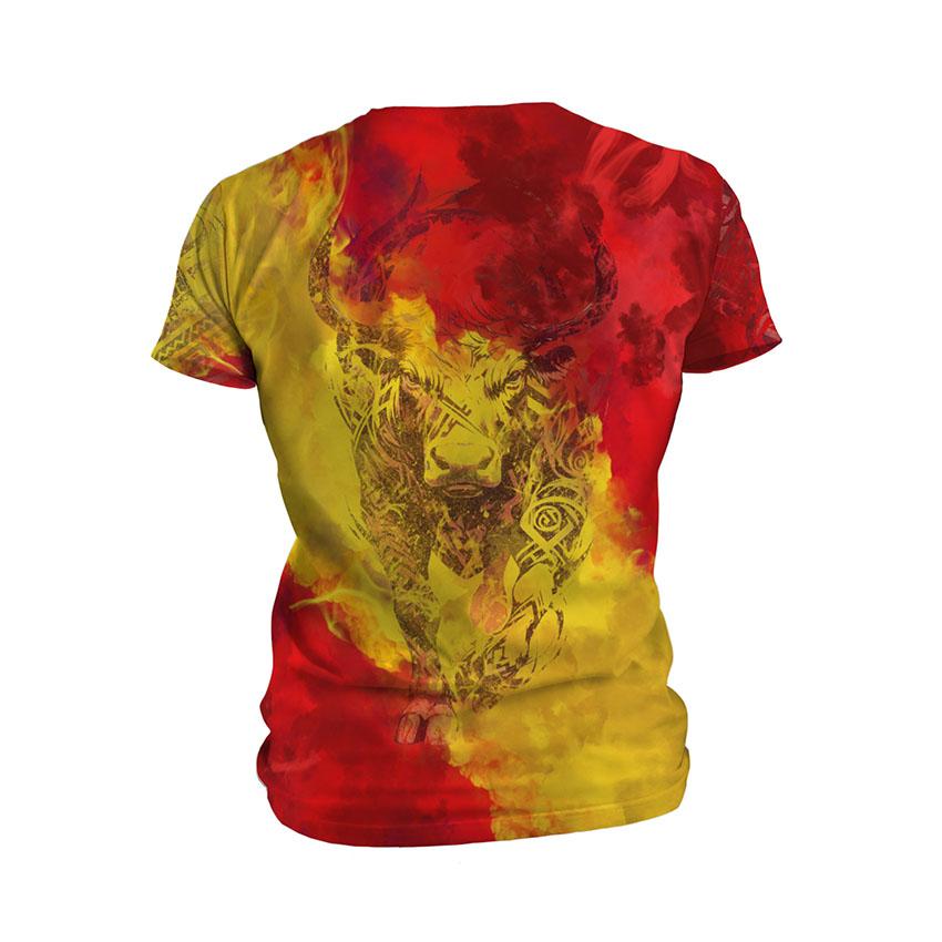 Men's Spain Flag Performance T-Shirt - Slim Fit Athletic Training Top