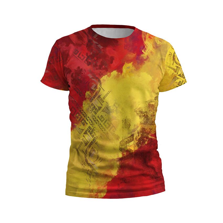 Men's Spain Flag Performance T-Shirt - Slim Fit Athletic Training Top