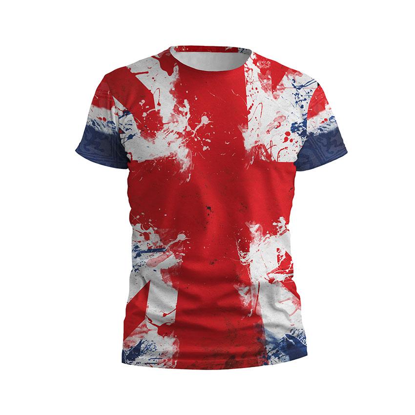 Men's United Kingdom Flag Athletic T-Shirt - Union Jack Sport Graphic Tee