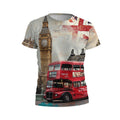 Men's Vintage London Graphic Athletic Shirt - Retro Print Performance Tee
