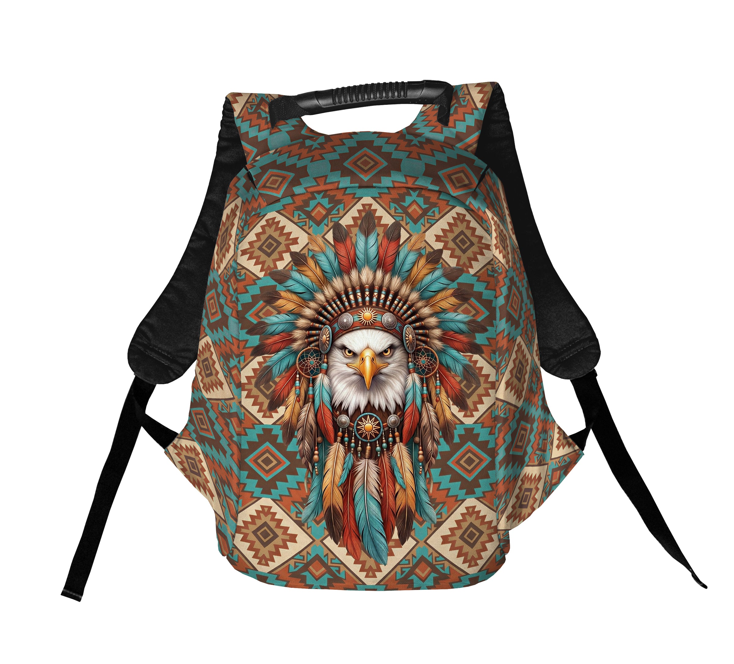 Native American Eagle Chief Anti-Theft Laptop Backpack Urban Daypack