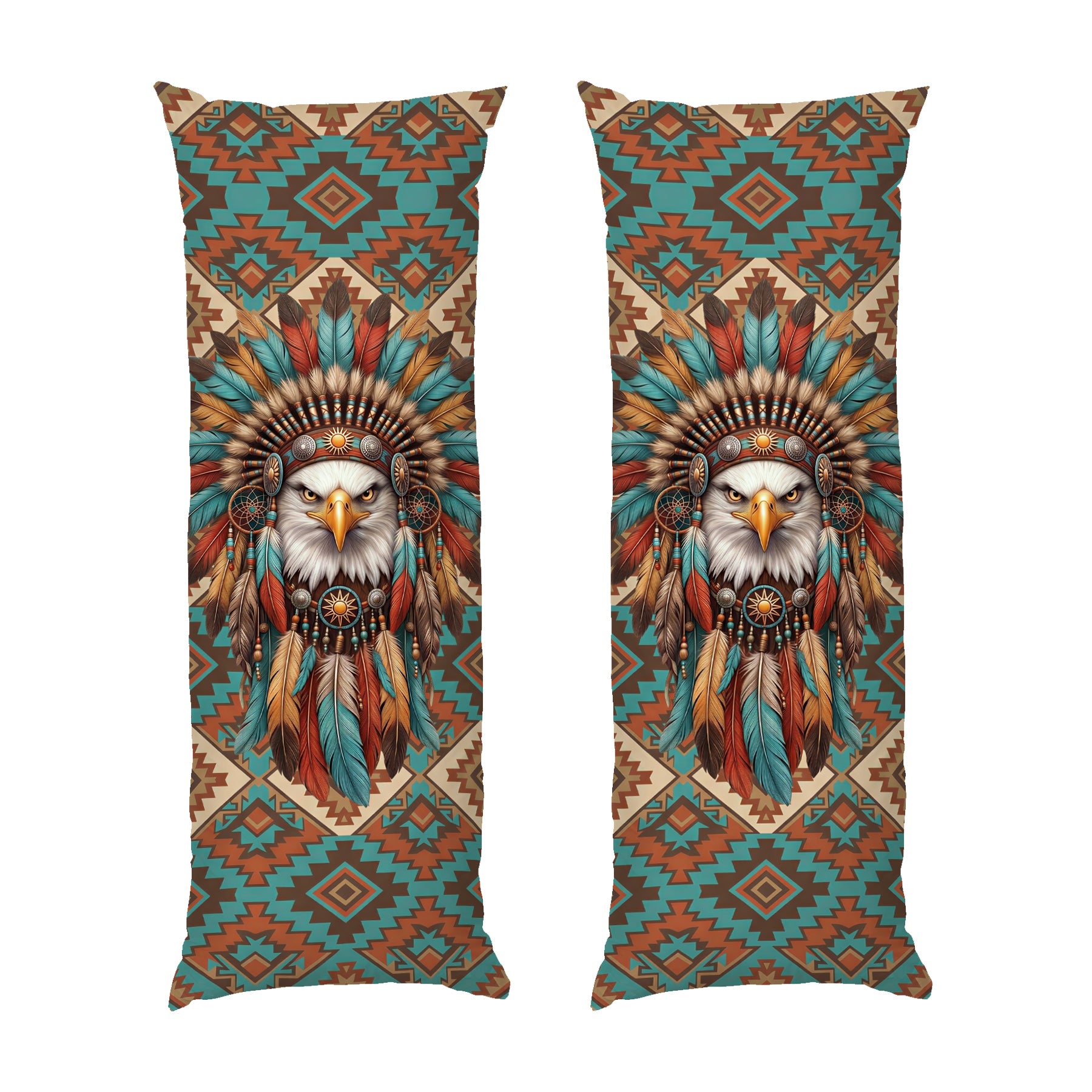 Native American Eagle Chief Dakimakura Body Pillow for Side Sleepers