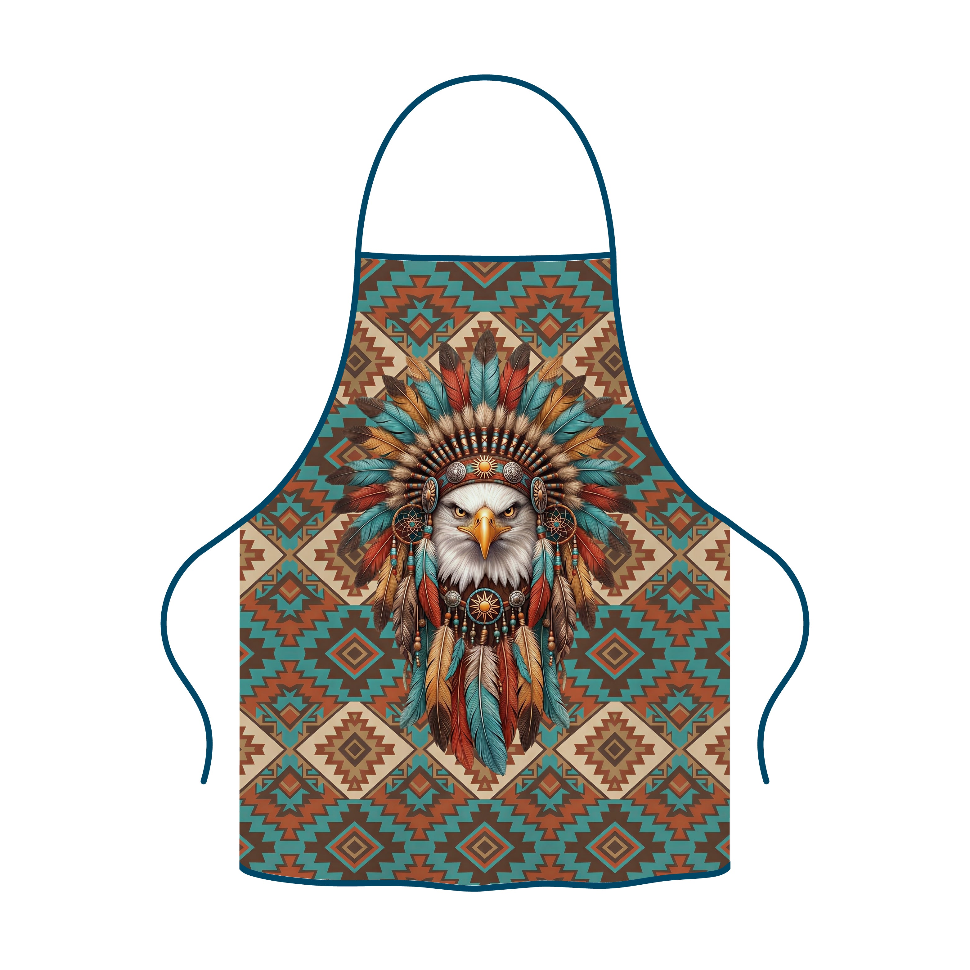 Native American Eagle Leader Graphic Apron for Professional Grilling