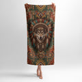 Native American Indian Wolf Spirit Graphic Beach and Bath Towel