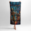 New York City Skyline Art Multi-Purpose Terry Cotton Towel