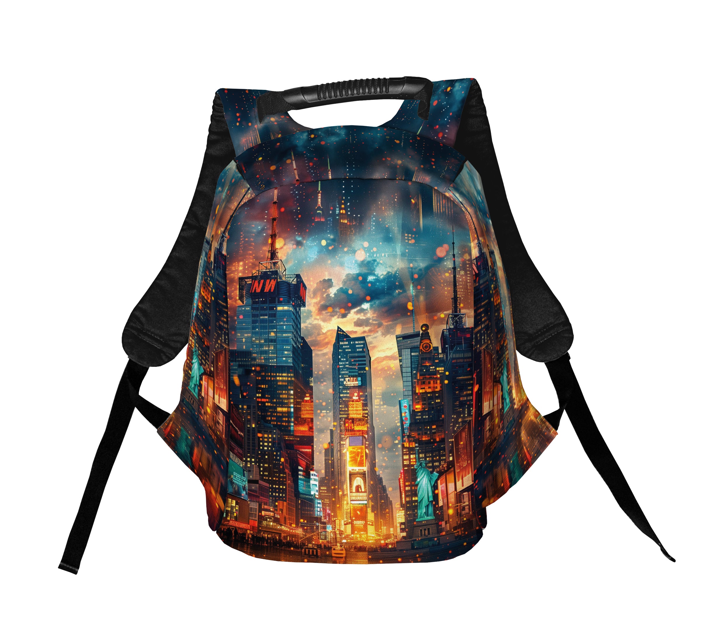 New York Skyline Graphic Anti-Theft Laptop Backpack