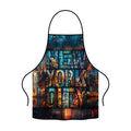 New York Skyline Graphic Apron Durable Polyester Gabardine Cooking Gear