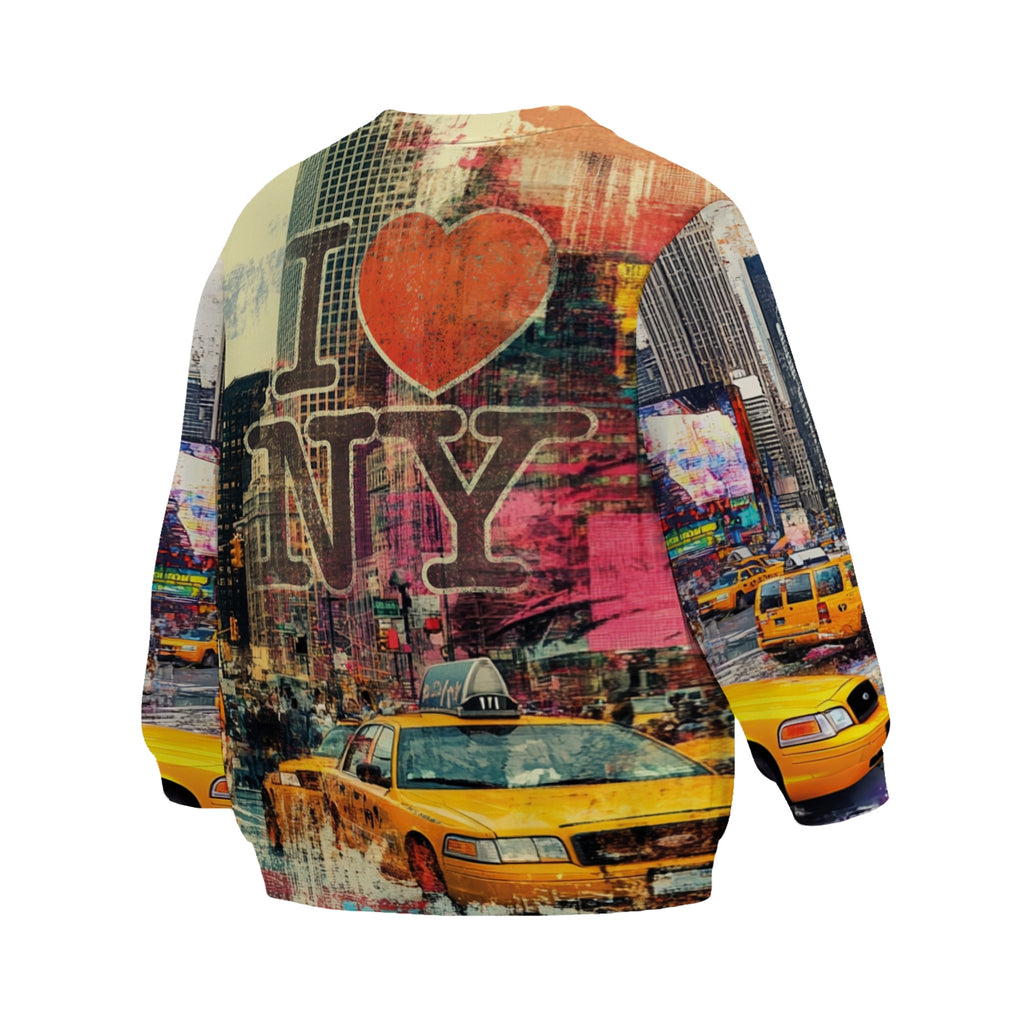New York Skyline Kinder-Fleece-Sweatshirt, hochdichter Thermopullover