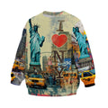 New York Skyline Kids Fleece Sweatshirt High-Density Thermal Sweater