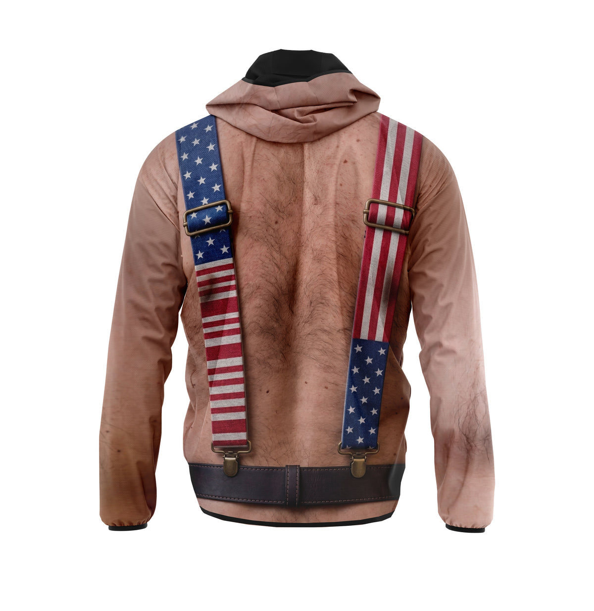 Leichte Funktions-Windjacke mit patriotischem US-Flaggen-Print