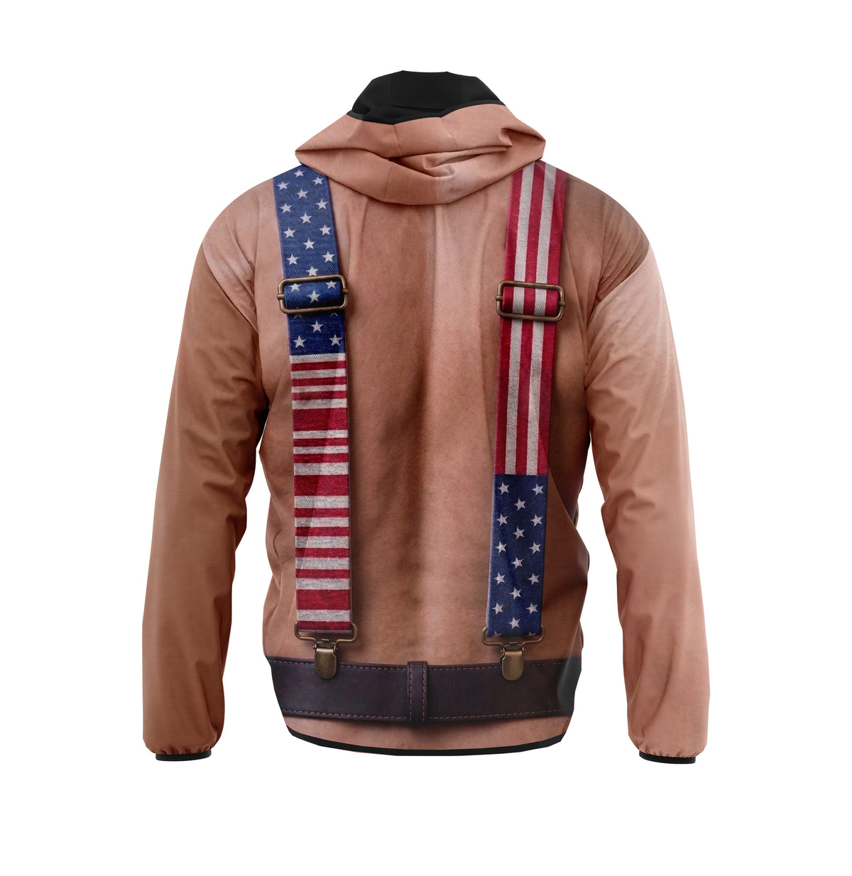 Patriotische amerikanische Windjacke mit Hosenträger-Grafik und Muskel-Print