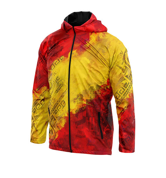 Spain Collection Unisex Classic Windbreaker Hooded Rain Jacket