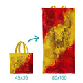Spain Souvenir Beach Towel Tote Bag 2-in-1 Travel Accessory