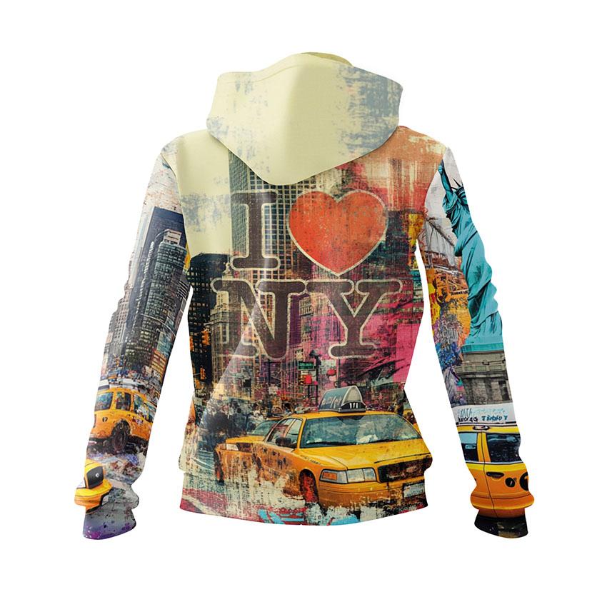 Statue of Liberty New York Graphic Hoodie for Women Cozy Fleece Sweatshirt