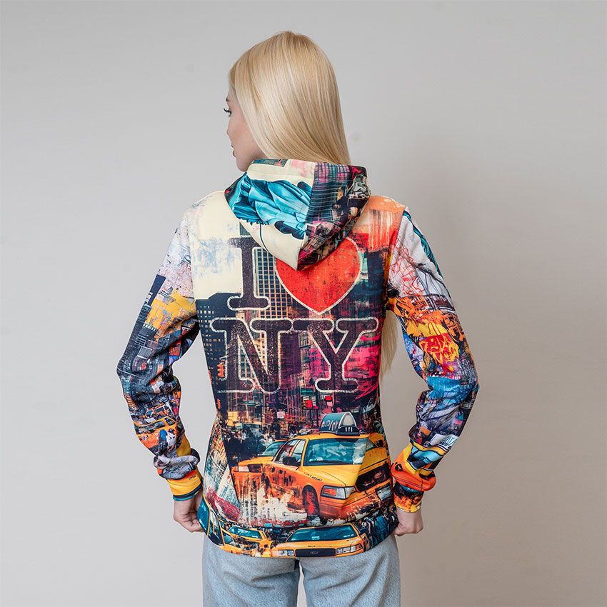 Statue of Liberty New York Graphic Hoodie for Women Cozy Fleece Sweatshirt