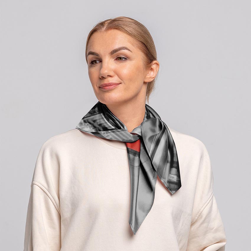 Streets of London Printed Silk Touch Square Head Scarf