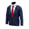 Politician Suit Union Jack Graphic Windbreaker Lightweight Hooded Jacket