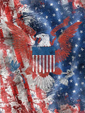 US Coat of Arms Plush Throw Blanket with American Flag Design