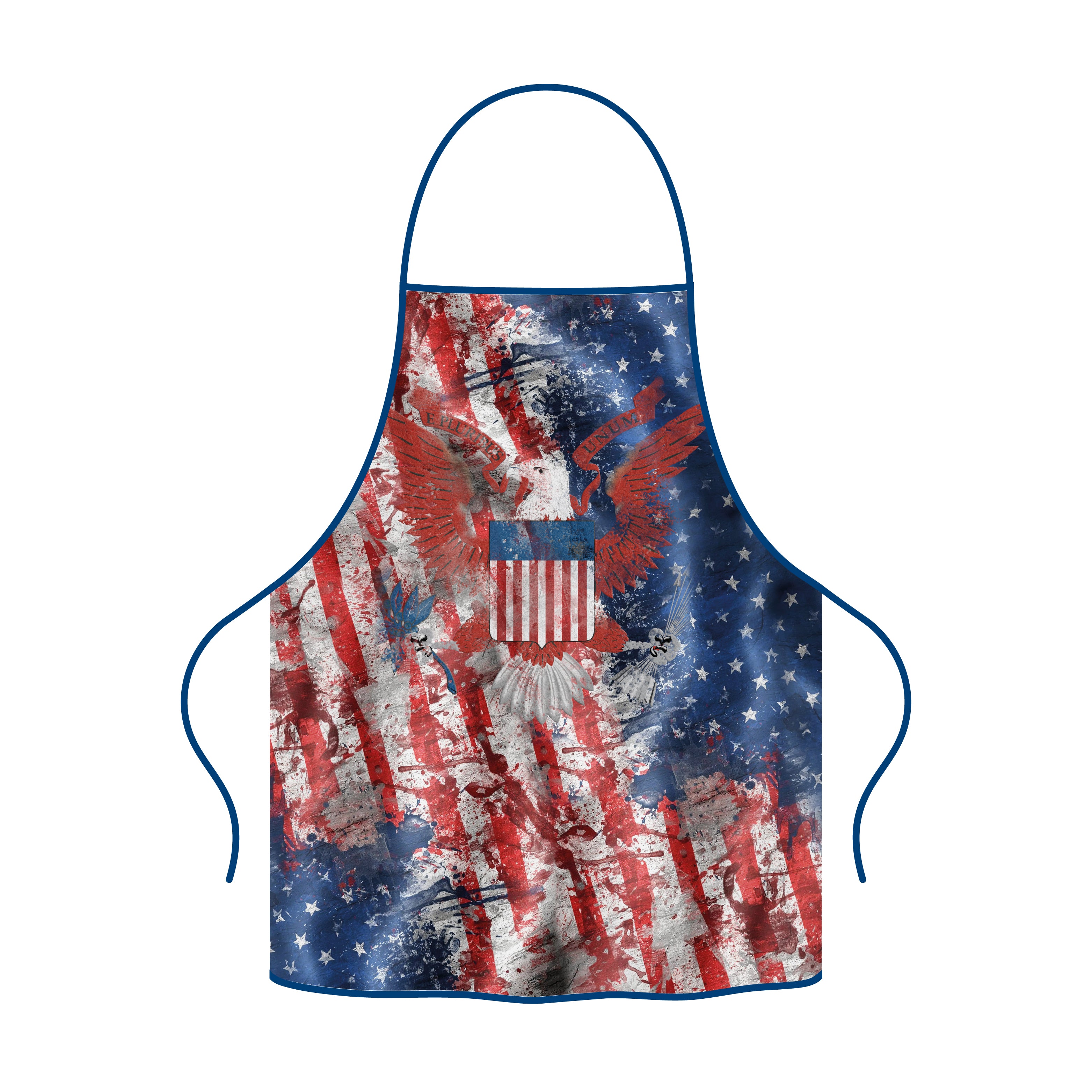 USA Flag Heritage Graphic Cooking Apron with Adjustable Neck Strap