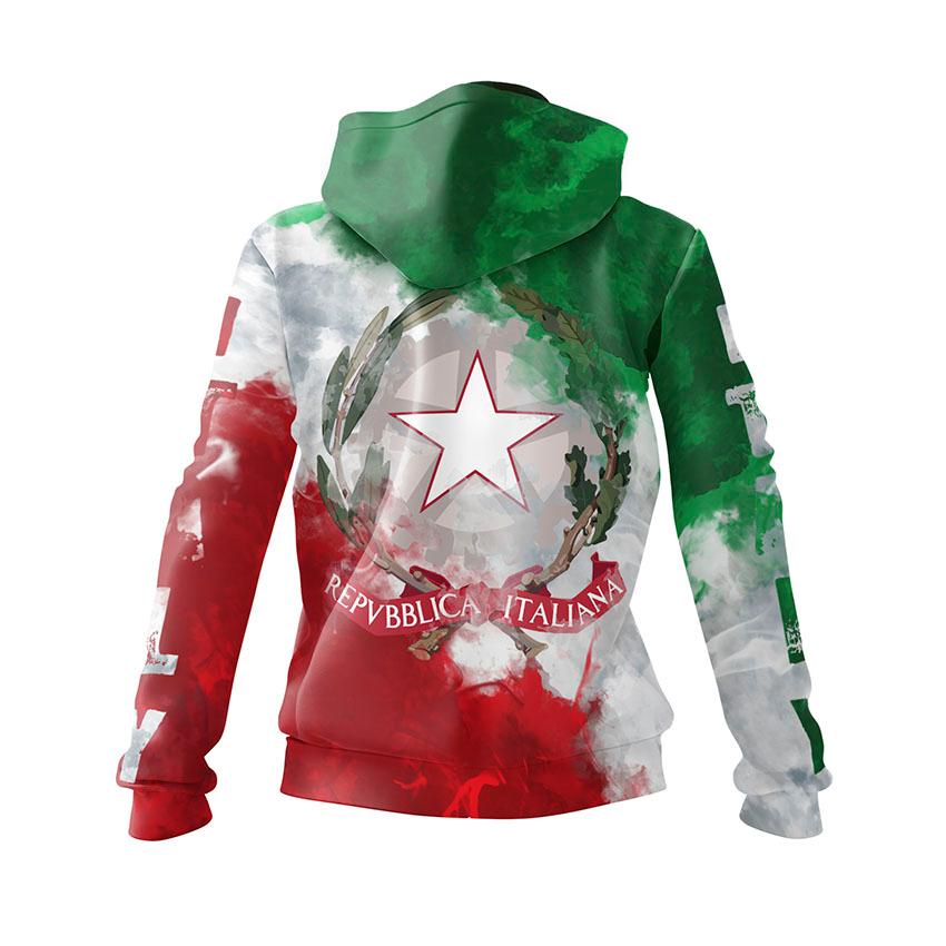 Women’s Italian Coat of Arms Fleece Hoodie Italy Graphic Sweatshirt