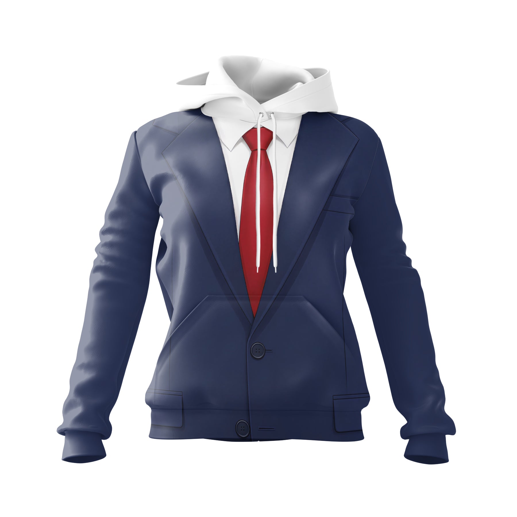 Politician Suit Graphic Hoodie Women's Fleece Pullover