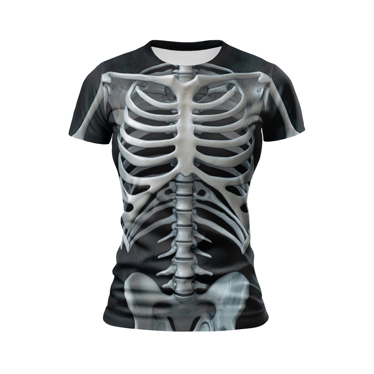 Damen-T-Shirt mit Röntgen-Skelett-Motiv