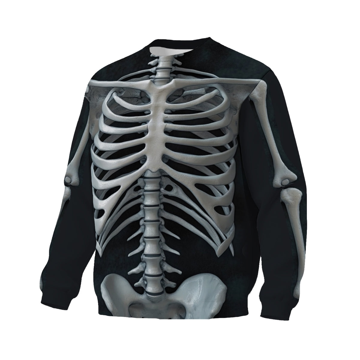 Sweatshirt mit Röntgen-Skelett-Print