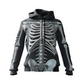 X-Ray Skeleton Graphic Women's Fleece Pullover Hoodie